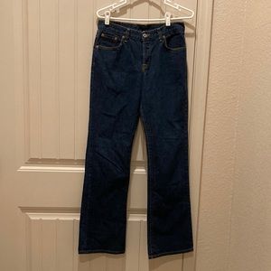 Lucky Brand Jeans Size 6/28 Easy Rider Dark Wash Dungarees Mid Rise Button Fly